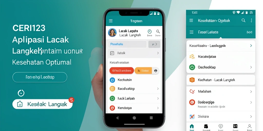 Antarmuka pengguna CERI123 untuk pelacakan langkah yang intuitif.