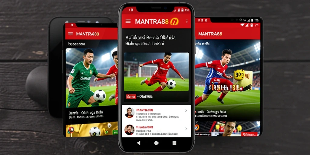Tampilan antarmuka aplikasi Olahraga Bola MANTRA88 yang menarik.