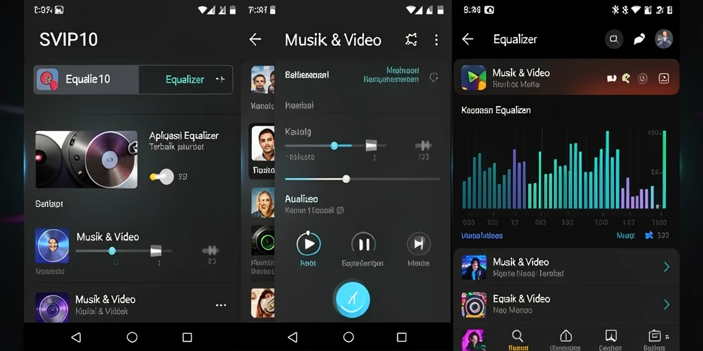 Antarmuka SVIP10 dengan fungsi Equalizer yang menarik dan mudah diakses.