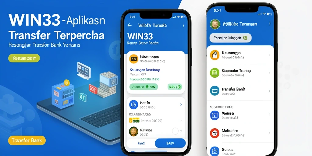 Antarmuka WIN33 yang intuitif untuk transfer bank.