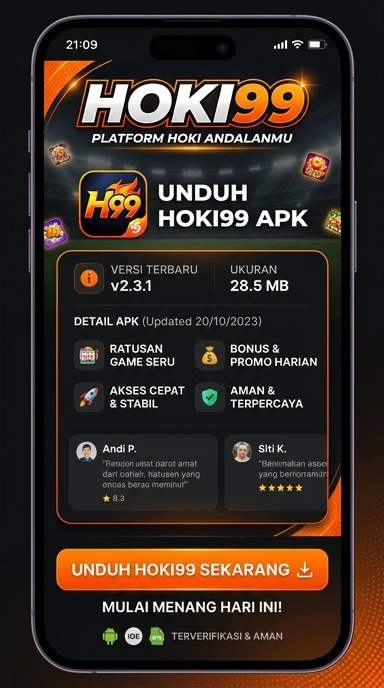 Tampilan halaman APK hoki99